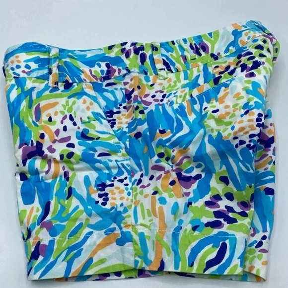 Lilly Pulitzer Womens Shorts The Callahan Short Size 00 Multicolor Blue Green - Picture 2 of 7